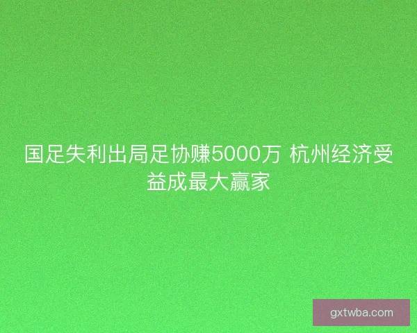 国足失利出局足协赚5000万 杭州经济受益成最大赢家 国足失利出局足协赚5000万 杭州经济受益成最大赢家
